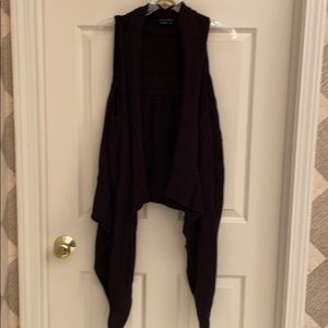 BCBG MaxAzria size L Black cardigan sweater vest